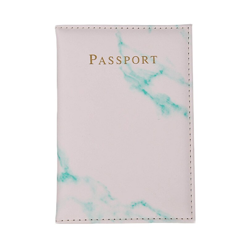 Unisex Passport Cover Marble Style Leather ID Credit Card Cover Passport Holder Women Men Packet Travel Wallet Purse Pouch