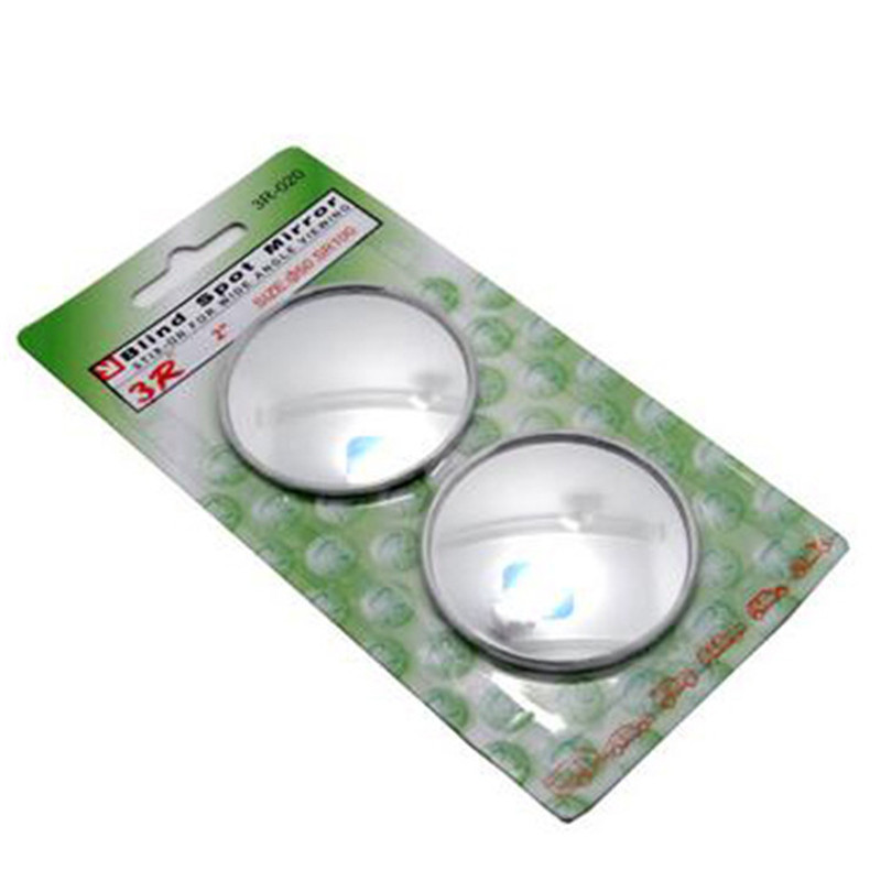 Universele Spiegel Modificatie Accessoires Ronde Bolle Spiegel Hd Extra Blind Spot Super Breed Gezichtsveld: Zilver