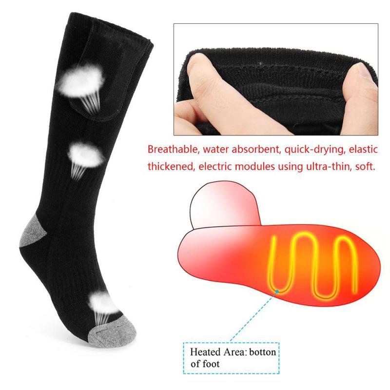 Opgradere varmere sokker elektriske opvarmede sokker med genopladeligt batteri sport opvarmede sokker til kvinder mænd vinter udendørs skiløb