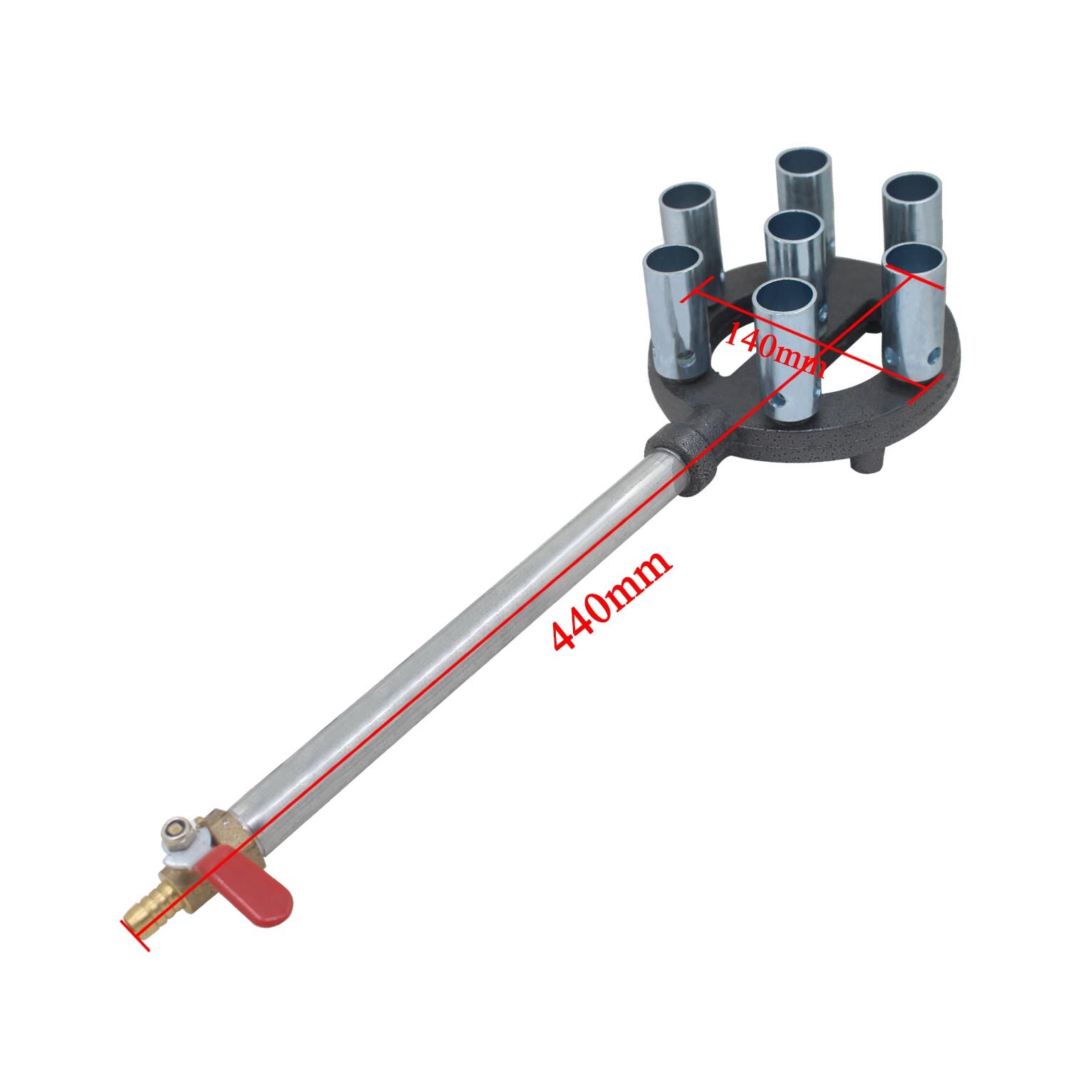 Cast Iron Burner for stove natural gas liquefied oven stove kitchen propane portable gas jet burner stove 5/7/9/12/18 hole 1pc: Liquefied Gas 7hole