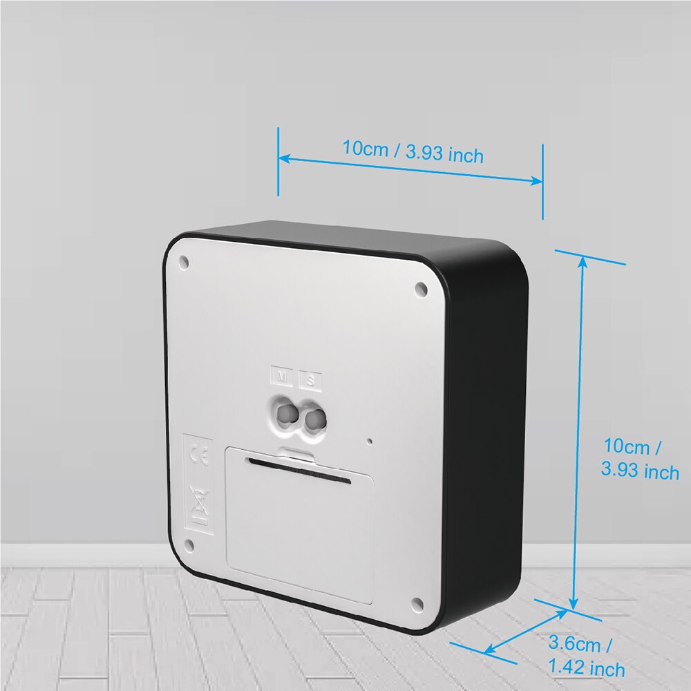 Electronic LCD Table Alarm Clock Cube digital with Calendar &amp; Thermometer&amp;Count down Timer bedside Battery Operated for home