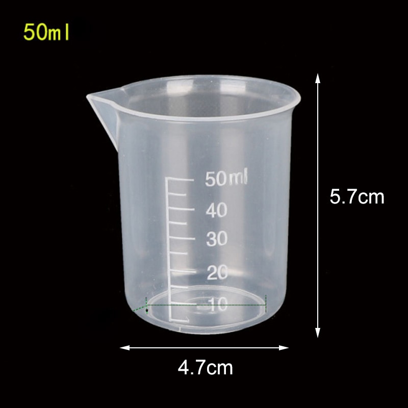 20ml/30ml/50ml/300ml/500ml/1000ml Clear Plastic Graduated Measuring Cup for Baking Beaker Liquid Measure Jug Cup Container