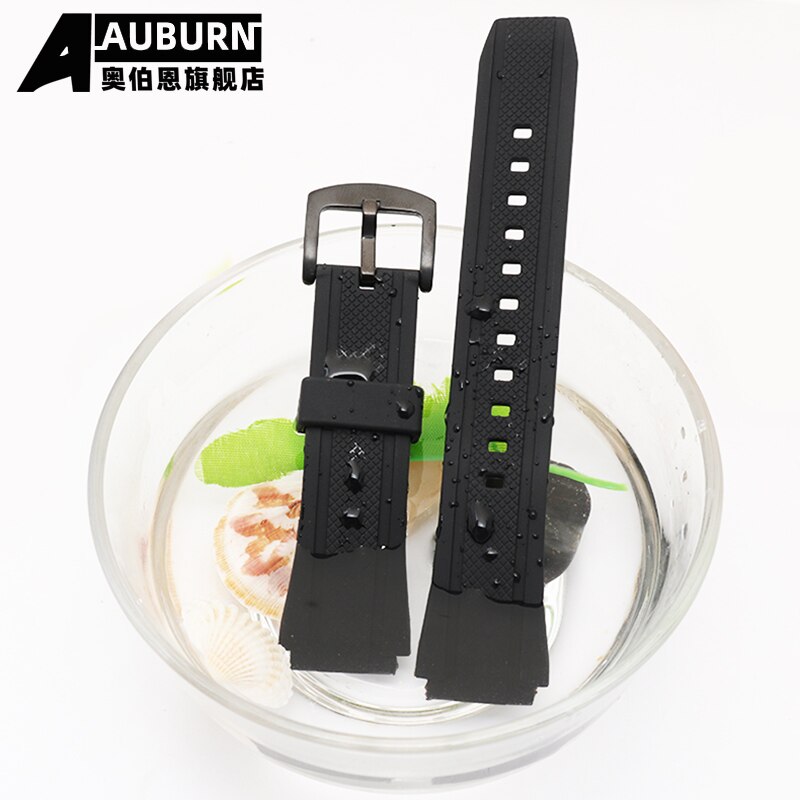 Voor Casio5119 EF-552S Peciale Siliconen Horloge Band Sport Waterdichte Siliconen Horloge Armband Bolle Mond 20Mm Zwart
