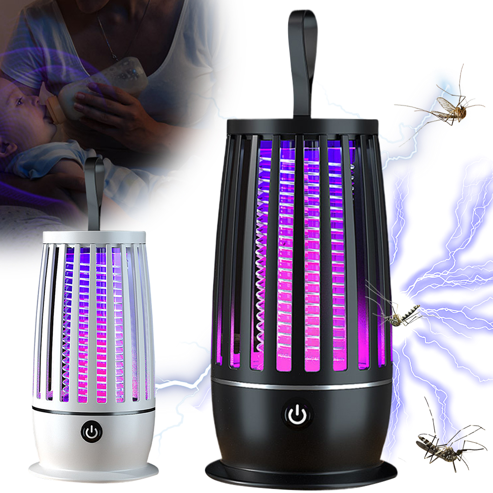 Muggenmoordenaar Lamp USB oplaadbare elektrische vliegenval met nachtlampje Elektrische bugzapper voor binnen voor achtertuinterras Camping
