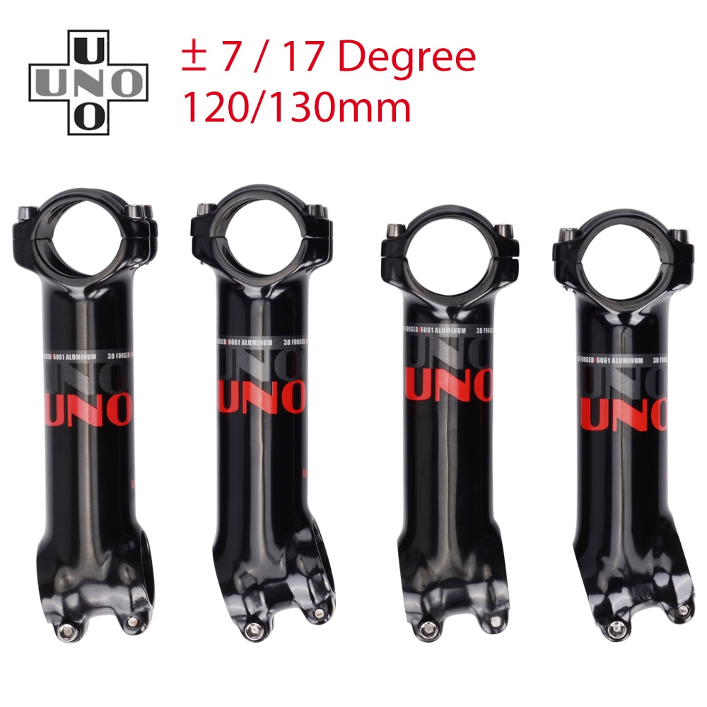 Road Bike Stem Ultralight Bicycle Stem ±7°17°UNO Long Bike Stem 31.8 120mm 130mm Aluminum Bike Accessories Handlebar Stem