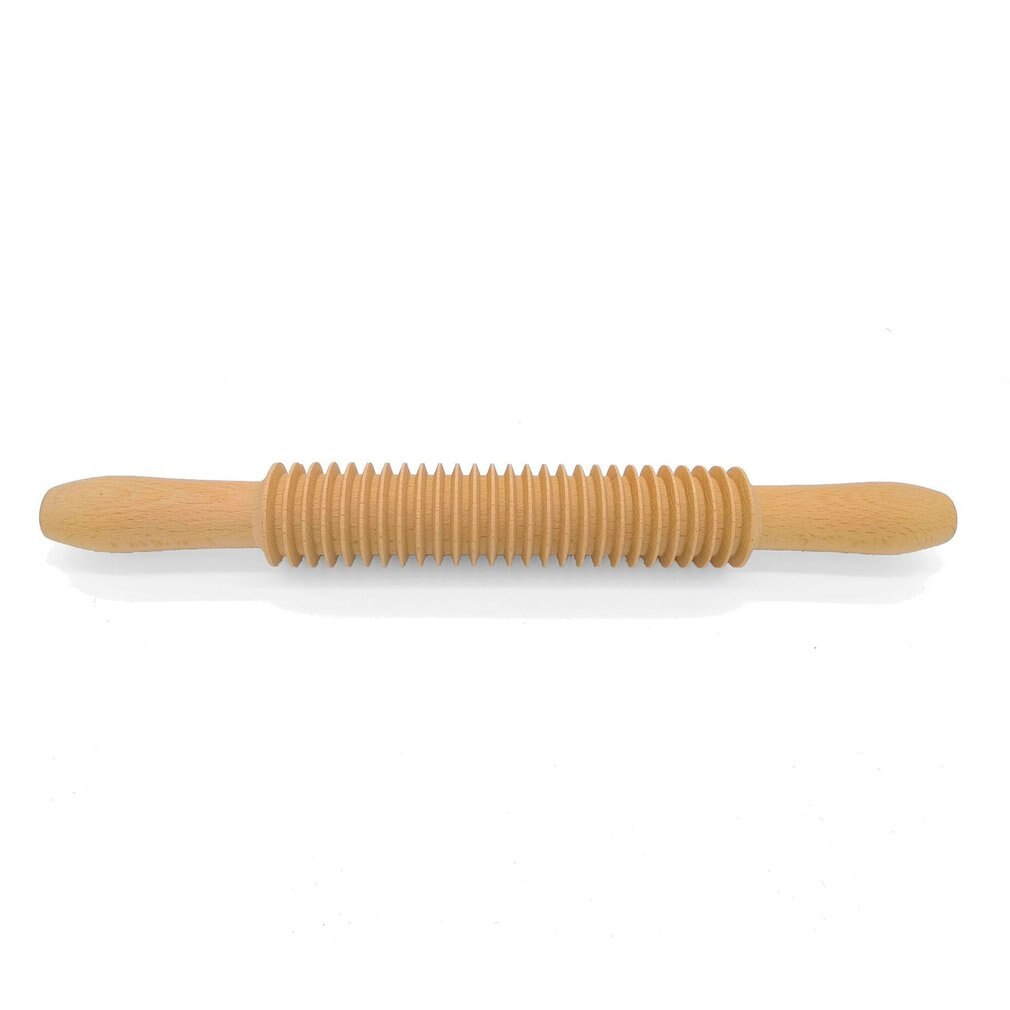 1 pcs Beech Threaded Rolling Pin Spaghetti Stick Noodle Cutter Patterned Noodle Stick Screw rolling pin