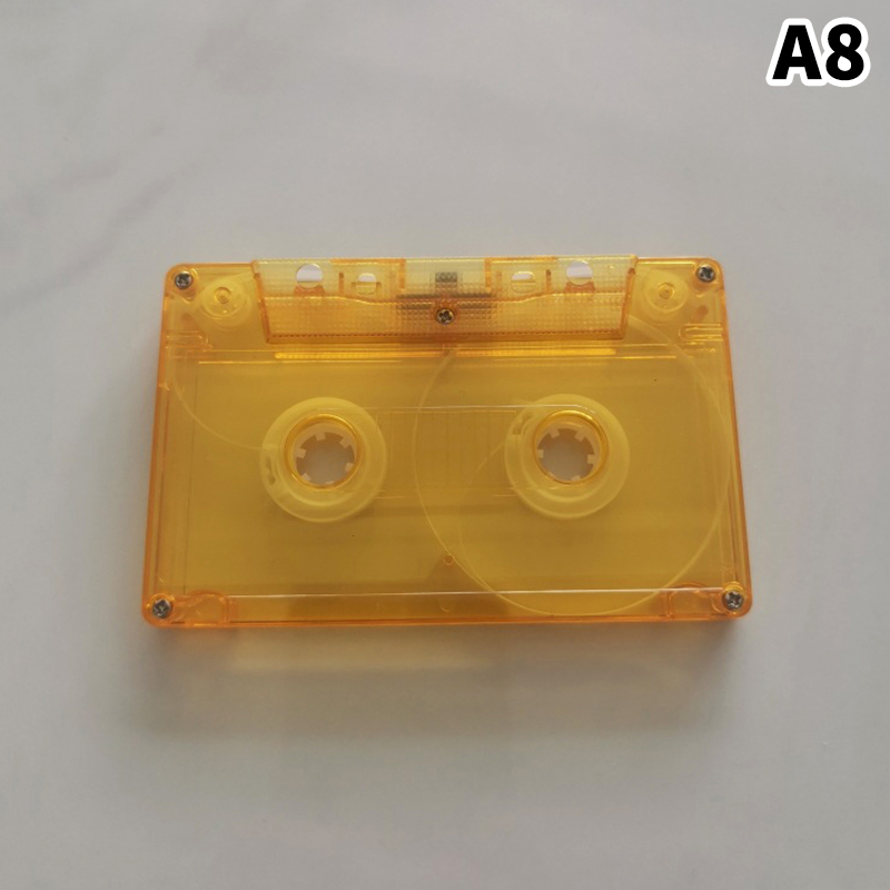 Popular Cassette Tape Transparent Storage Box Audio Magnetic Recording Blank Tape Case Dustproof Box 1Pc: Lavender