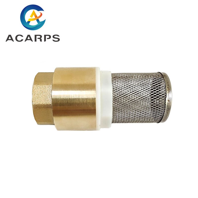 1/2" 3/4 " 1" Brass Vertical Check Valve Water Pump Bottom Valve With Filter