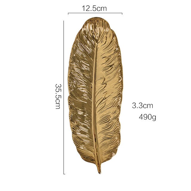 Nordic Keramische Sieraden Plaat Fruit Ins Home Decoratie Ornamenten Lade Schotel Decoratieve Sieraden Schotel Keramische Schotel Lade Ring Houder: Gold L