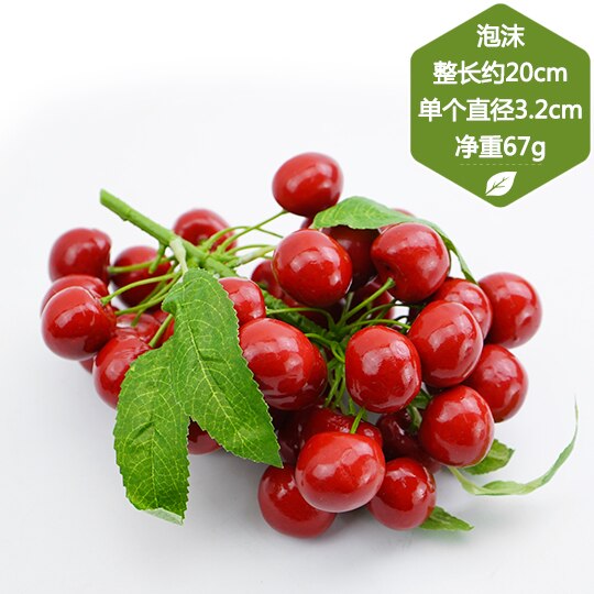 Artificial Decorations Fruits Simulation Litchi Longan Bayberry Orange String Tomatoes Model Party Decoration Miniatures Props: Mint Green