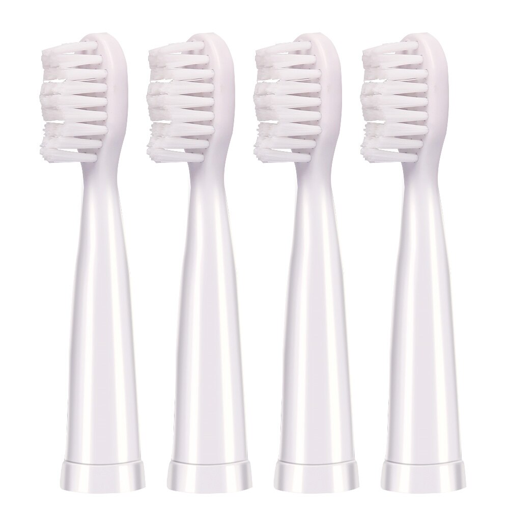 Replacement toothbrush head, Soft hair brush head, Detachable toothbrush head: White 4pcs