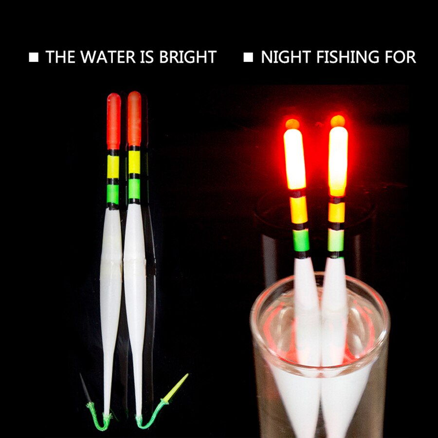 10 stk lyser op i vand natfiskeri elektronisk ledet saltvand havkarpe fiskeri flyder lysende lys flydende flyder bobber  t4