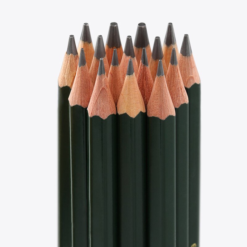 UNI lápiz de dibujo 9800 12 / 22 Uds caja de hierro Set examen dibujo lápiz hexagonal titular seguro y no tóxico