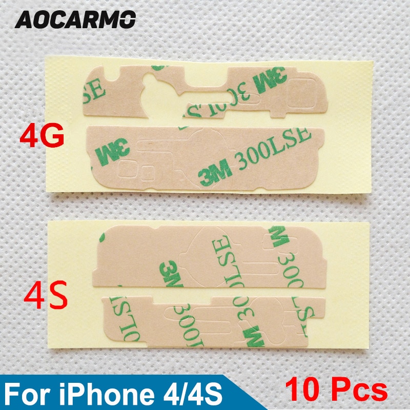 Aocarmo 10 sets/partij Voorframe Lcd-scherm Sticker Adhesive Voor iPhone 4 4 s 300LSE 4g Tape