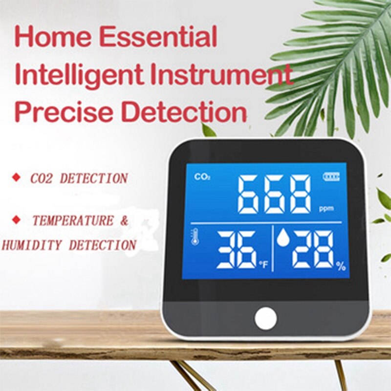 JHD-Portable Air Monitor Temperature Humidity Monitor Infrared NDIR CO2 Detector Indoor CO2 Detection
