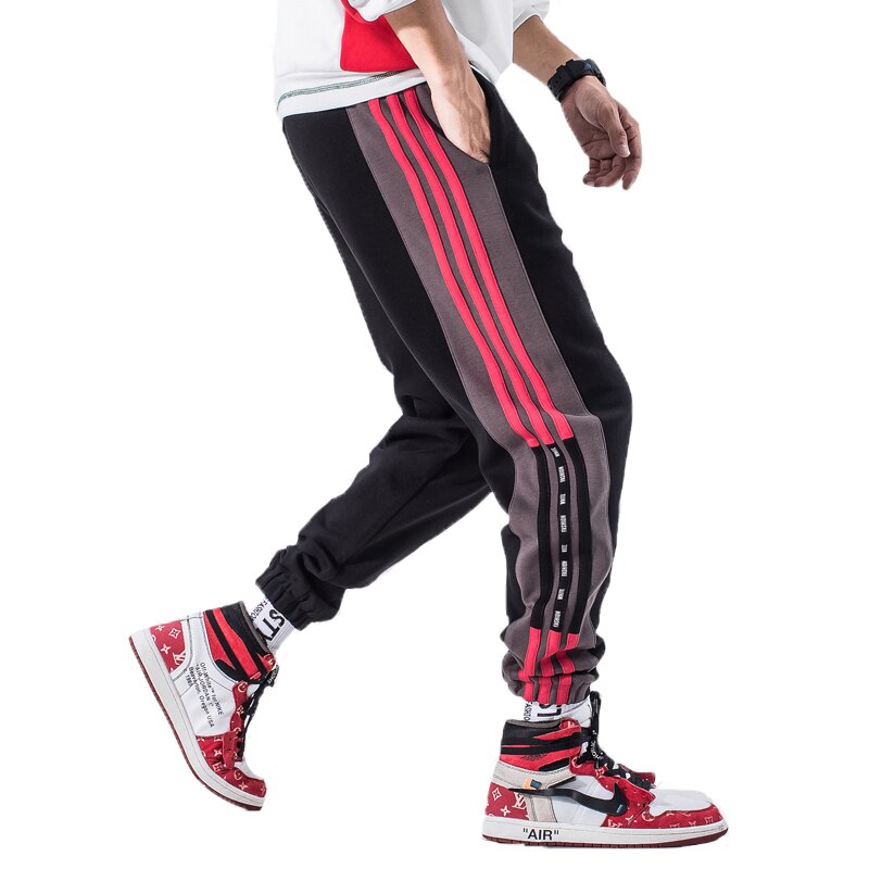 Pantalon de sport pour hommes, épais Style, avec petits pieds, personnalité, joli pantalon de sport, décontracté longs, coupe Slim, en coton: 34