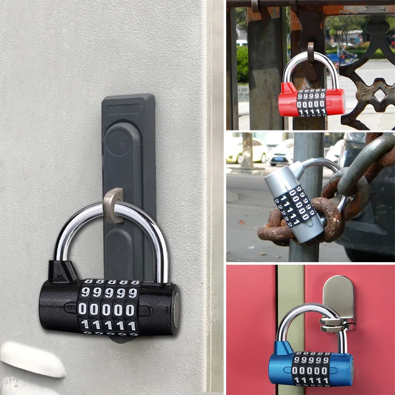 4,5 Digit Number Combination Travel Password Lock Zinc Alloy Combination Padlock 4 Colors Coded Lock Security Safely Code