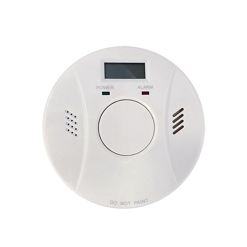 2 in 1 Smoke Detector & Carbon Monoxide Sensors LCD Display Battery Operated CO Alarm with LED Light Flashing Sound Warning