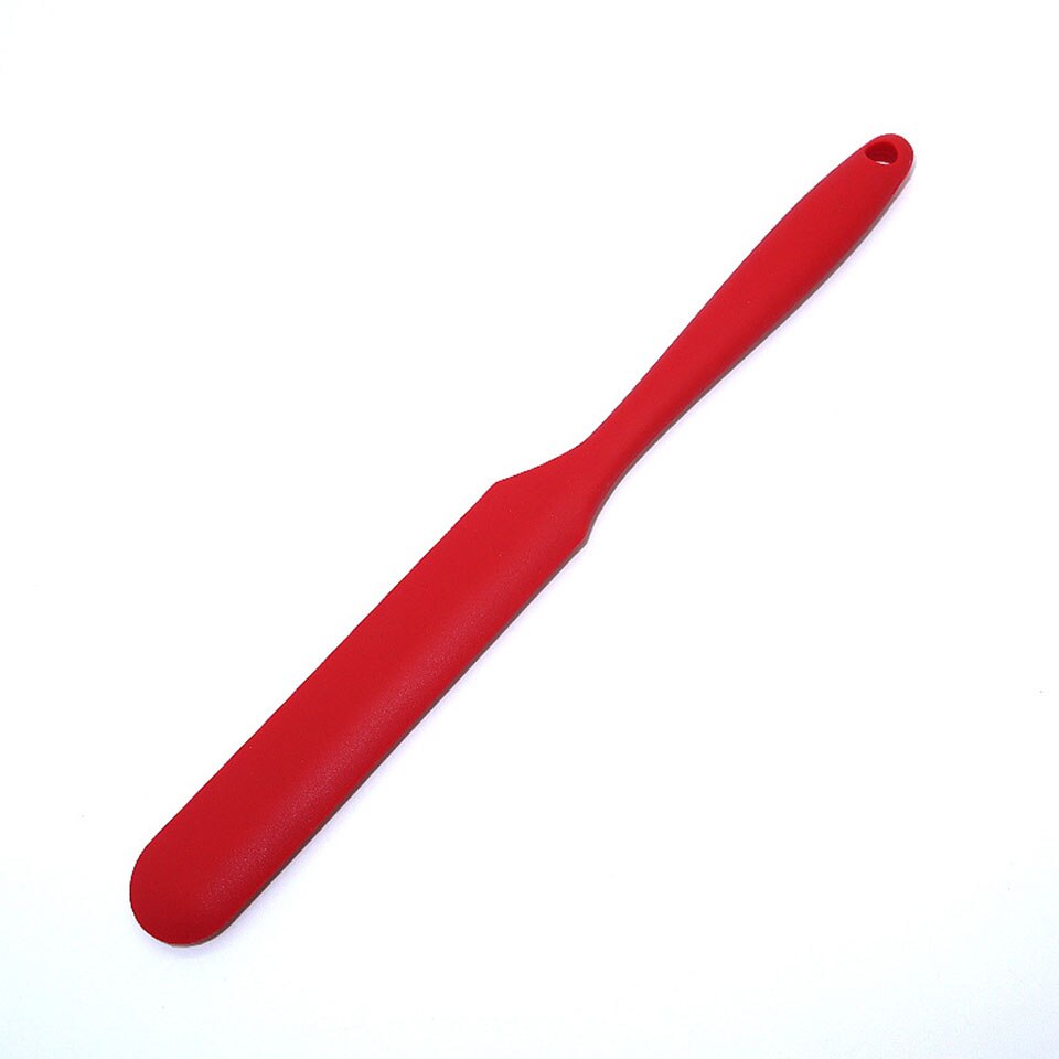 Silikonspatel varmebestandig kagecreme smørspatler blanding af dejskraber non-stick fleksibelt bageværktøj: Rød