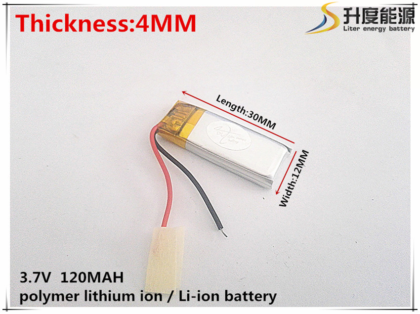 3.7V 120mAh 401230 Lithium Polymer Li-Po li ion Rechargeable Battery cells For Mp3 MP4 MP5 GPS PSP mobile bluetooth