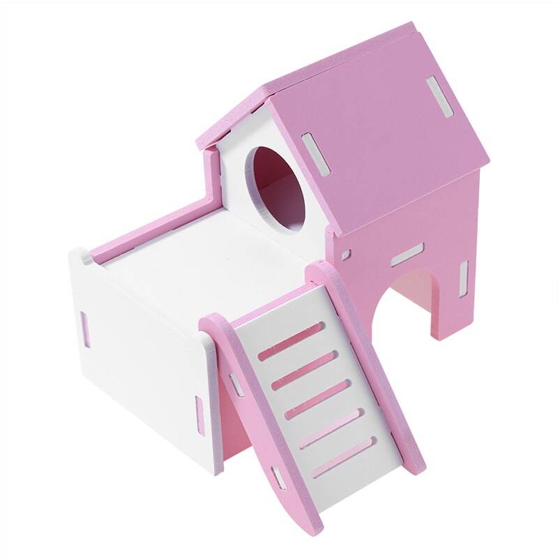 1 Pcs Luxe Hamster Huis Swing Speelgoed Glijbaan Hamsters Nest Loft Bed Kooi Nest Huisdier Egel Kasteel Klim Speelgoed Kleine huisdier Huis: Violet
