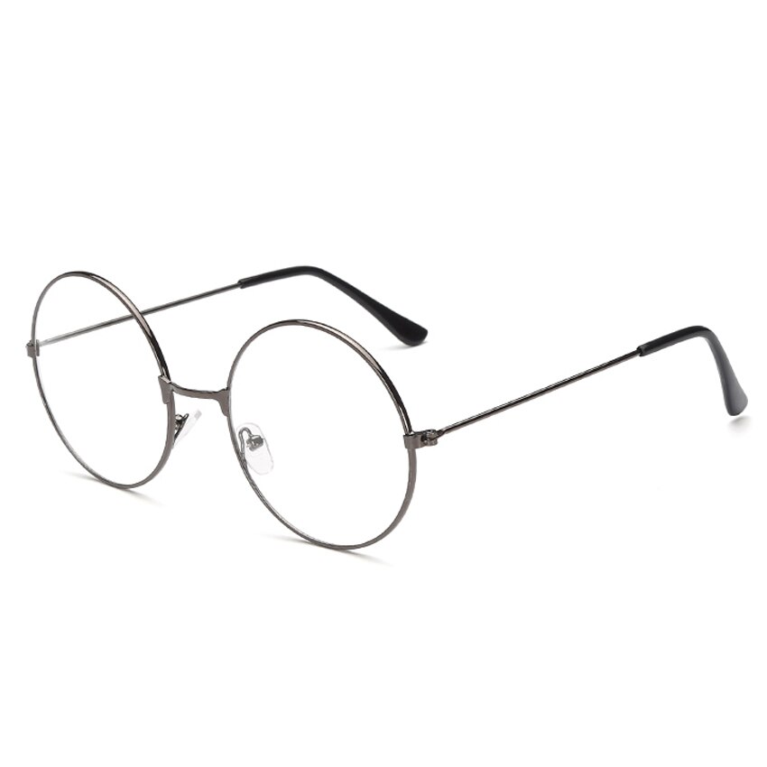 Mænd kvinder læser briller retro briller feminino oculos gafas de lectura vintage guldramme runde: Pistolgrå