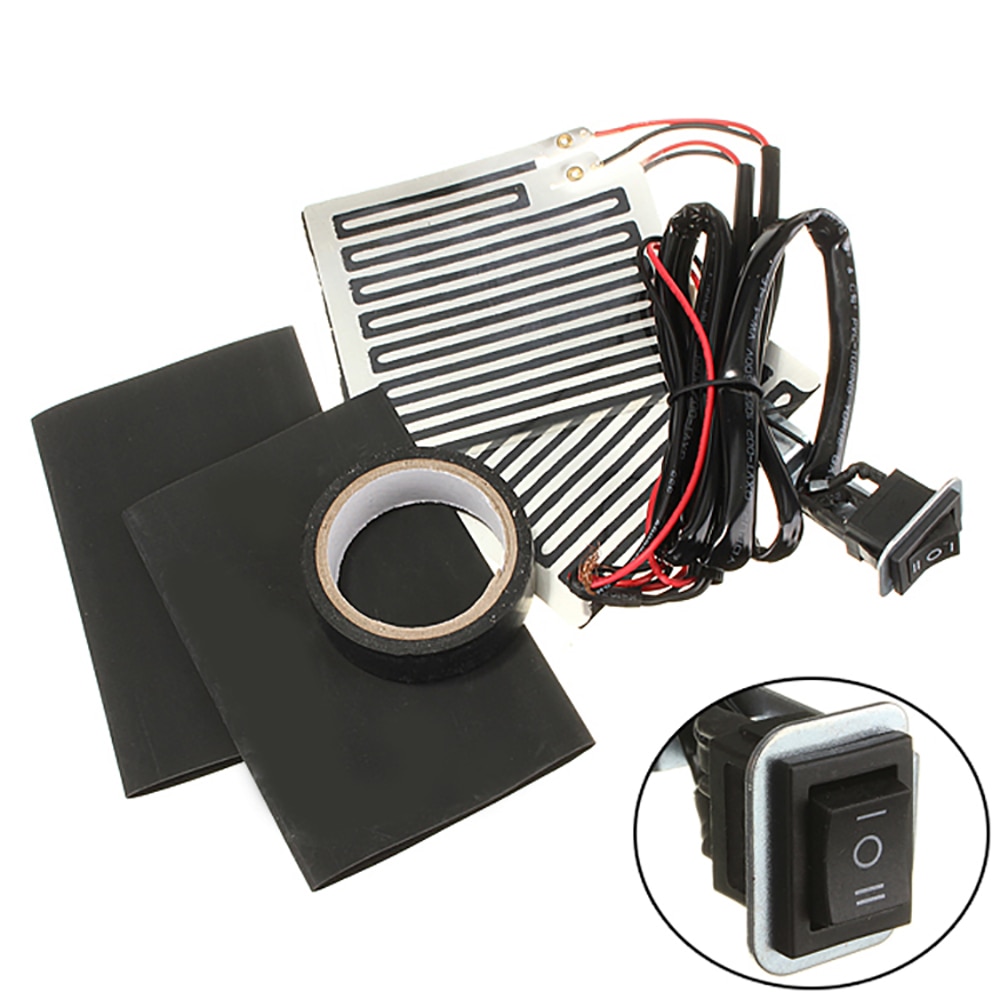 12V Motorcycle Electric Heating Handle Kit Heated Grip Pads Energy-Saving Heat Resistant Tape Heat Covers Handlebar Pad