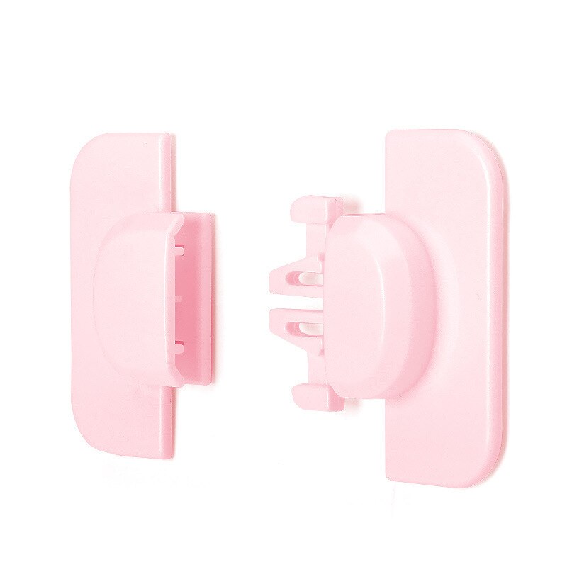 Child Safety Lock Cabinet Lock Refrigerator Freezer Door Lock Latch Catch Toddler Kids Child Cabinet Cupboard Locks Baby Safety: Pink