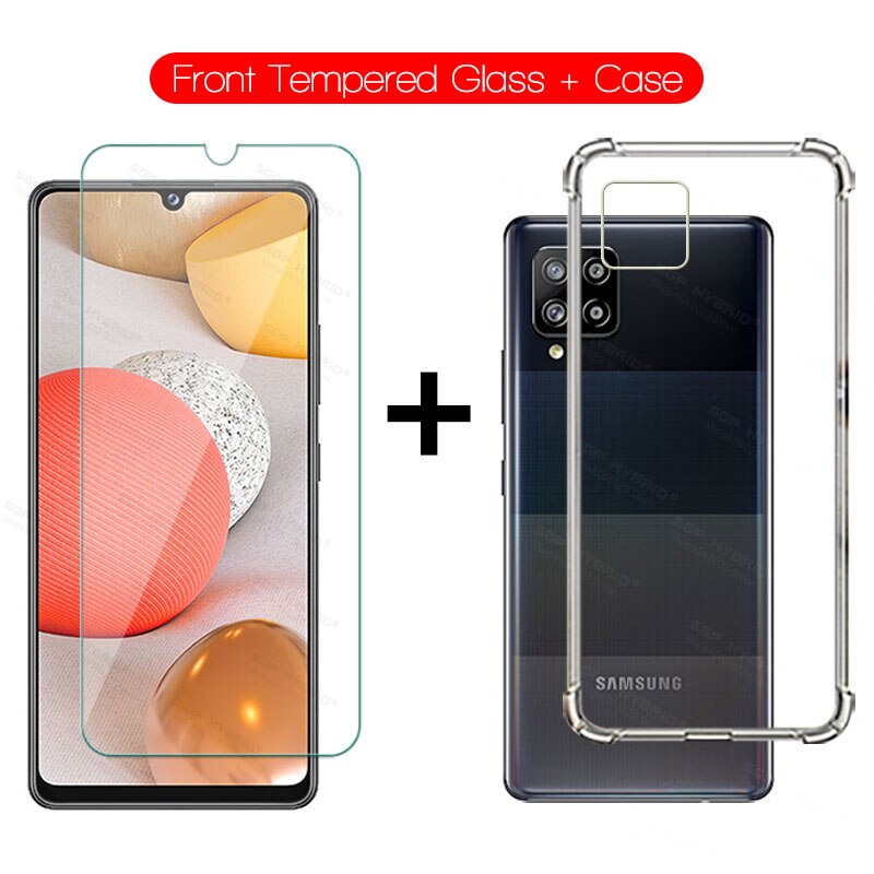 Protector de pantalla 3 en 1 para Samsung Galaxy A42, 5g, A41, A40, película de lente de cámara, cristal de seguridad, para Samsun, Samsug, A42, A, 42: For Samsung A41 / 2IN1