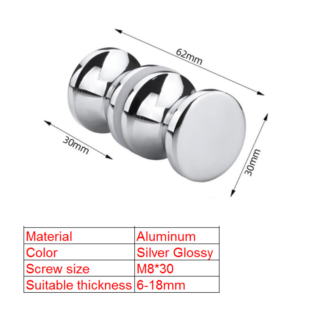 Manija de puerta moderna de aleación de aluminio, perilla de puerta de vidrio para baño, armario de ducha, ventana, armario de cocina, manija de Hardware con tornillo: Oro cepillo