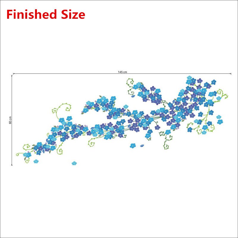 Flying Flower Floral 3d Wall Sticker Living room Bedroom TV Sofa Background Decals Home Decoration Wallpaper Mural Poster