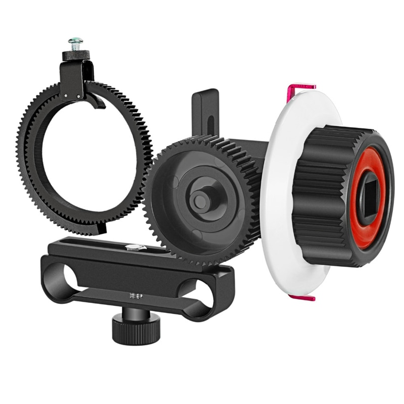 Follow Focus with Gear Ring Belt for Canon and Other DSLR Camera Camcorder DV Video Fits 15mm Rod Film Making System: Default Title