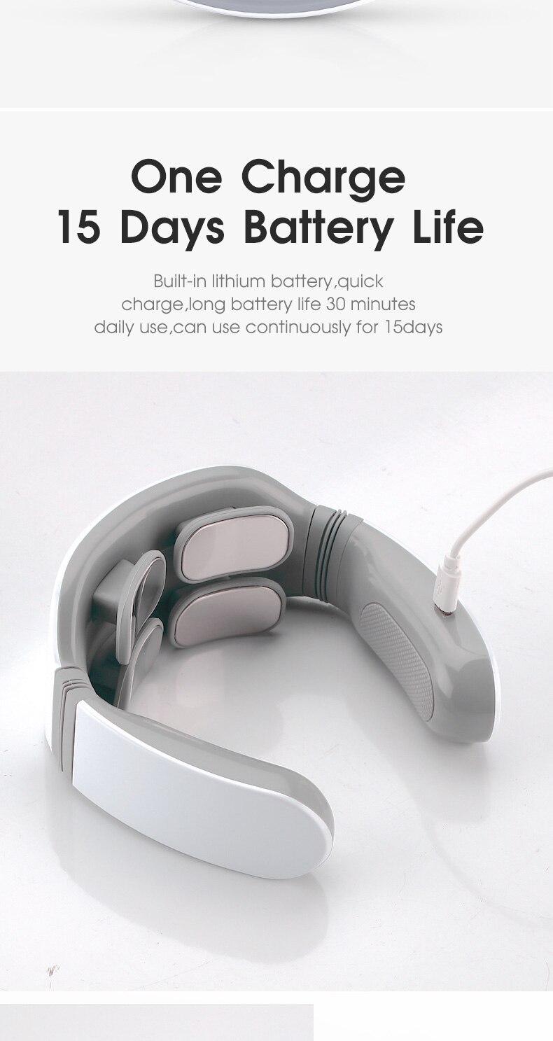 4 Head And Neck Massager, Shoulder And Neck Massager, Multifunctional Electric Compress Pulse Neck Protector, Rechargeable M