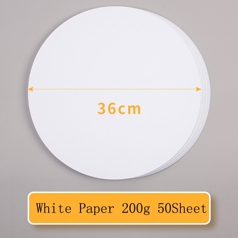 50PCS Kraft Sketch Paper 200/G Hand-Painting Sketch Paper Card Postcard for Sketch Drawing Pencil &amp; Pastel Art Supplies: 36cm White Paper