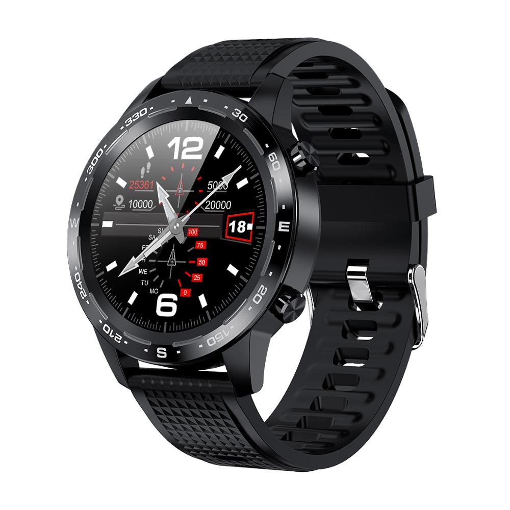 L12 L8 Smart Horloge Ecg + Ppg IP68 Waterdichte Bluetooth Call Bloeddruk Hartslag Sport Smartwatch Voor Android Ios pk L7 M5: L12-B-9