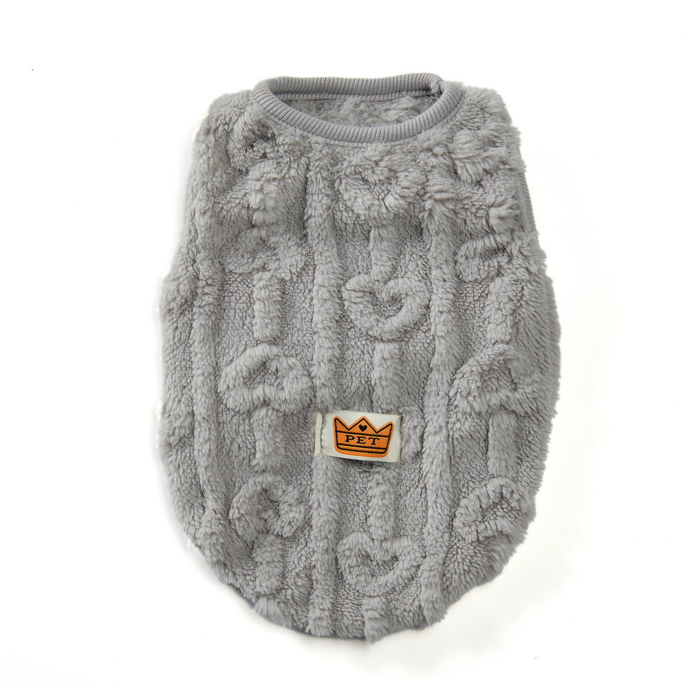 Herbst Winter Warme Haustier Katze Kleidung Weiche Gemütliche Vlies Kostüm Für Kleine Mittelgroße Hund Katzen Kätzchen Welpen Weste Mantel Haustier Mops Sweatshirts: XS / Grau