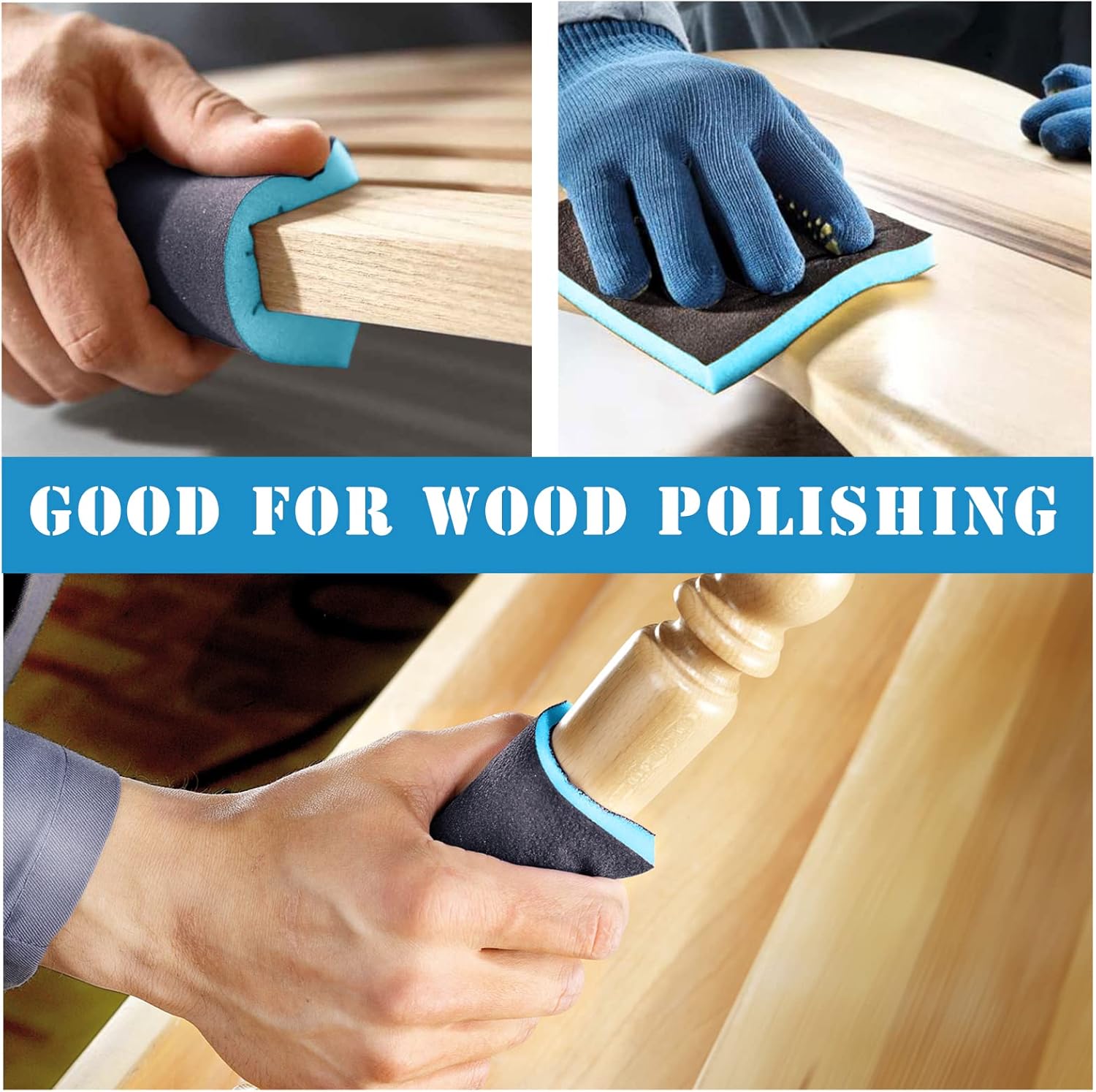 24/6x Schuurspons Polijstspons Blok Schurende Handschuurmachine Spons Schuurpapier Metaal Hout Glas Nat Droog Schuurpads Schurend