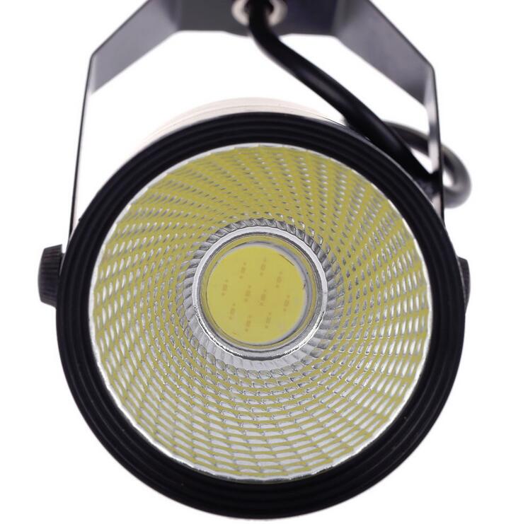 15w Led track light supplier white/black housing avaible COB spot showroom track lights two lines wire 110lm/w CE