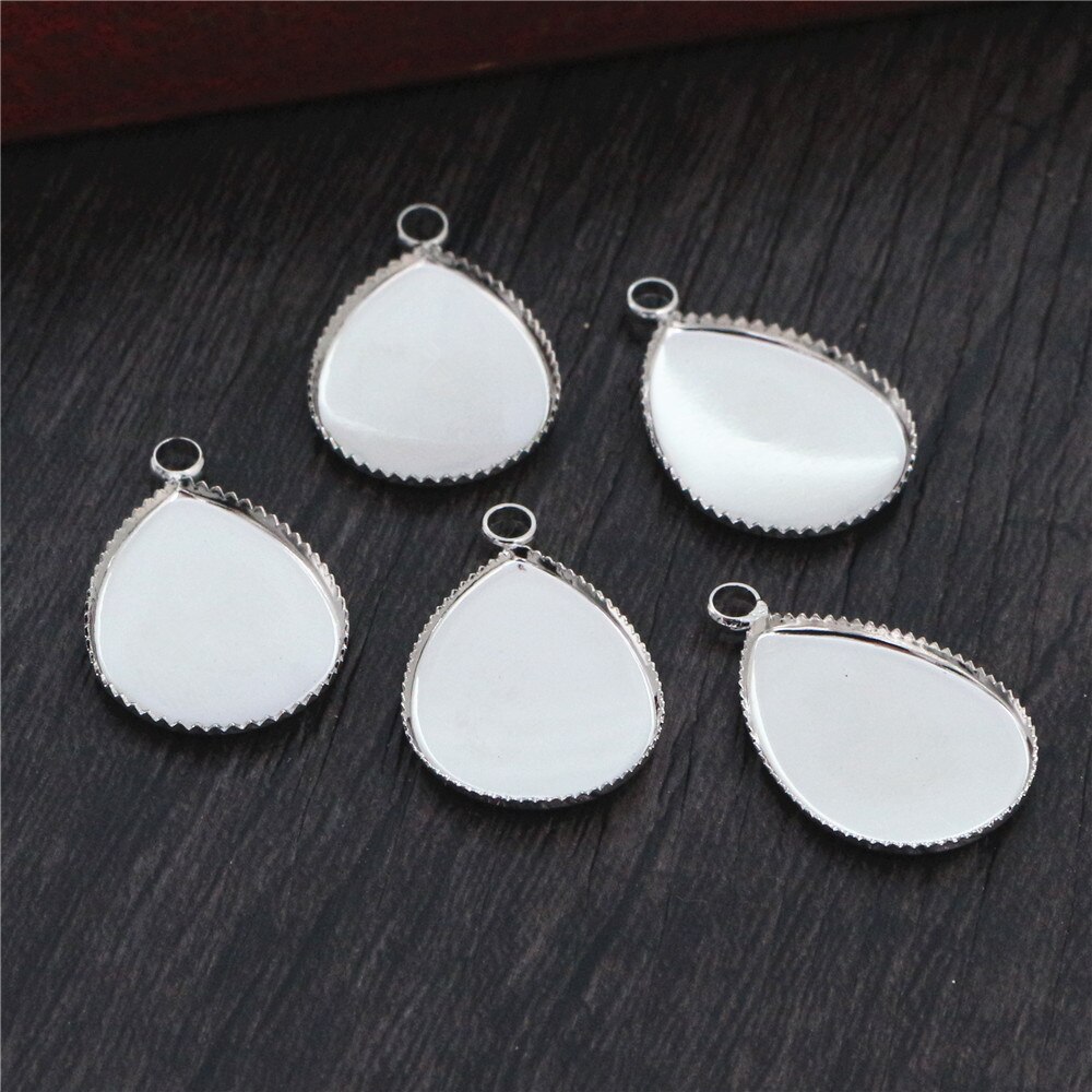 10x14mm 13x18mm 18x25mm Inner Size Style Brass Cameo Cabochon Base Setting Charm Pendant Necklace Jewelry Findings