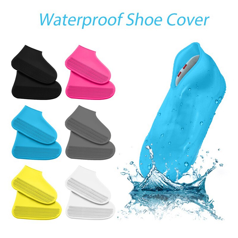 Silikon Überschuhe wiederverwendbar Wasserdicht Regensicher Schuhe Abdeckungen Regen Stiefel Nicht-Unterhose Waschbar unisex Tragen-Beständig Schuh abdeckungen W1