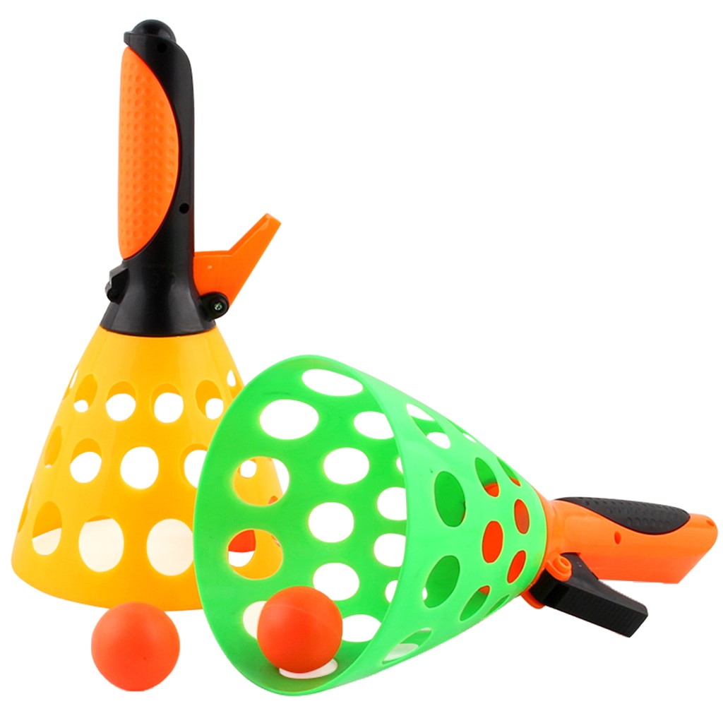 Toss &amp; Catch Ball Outdoor Game Set (with 2 Launcher Baskets &amp; 3 Balls) Kids Toys