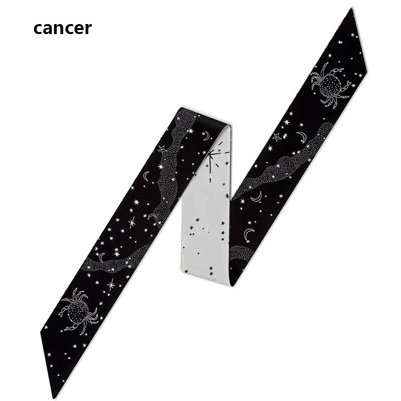 zwölf Konstellation Köper seide kleine Band gebunden tasche griff Band haarband schal Griff Tasche Band Lange Schals: 9