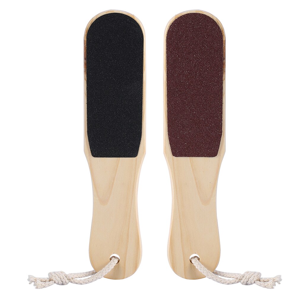 1pc lime à pied manche en bois 2 côtés pied talon râpe fichier pédicure callosités dissolvant peau morte épurateur manucure ongles outils
