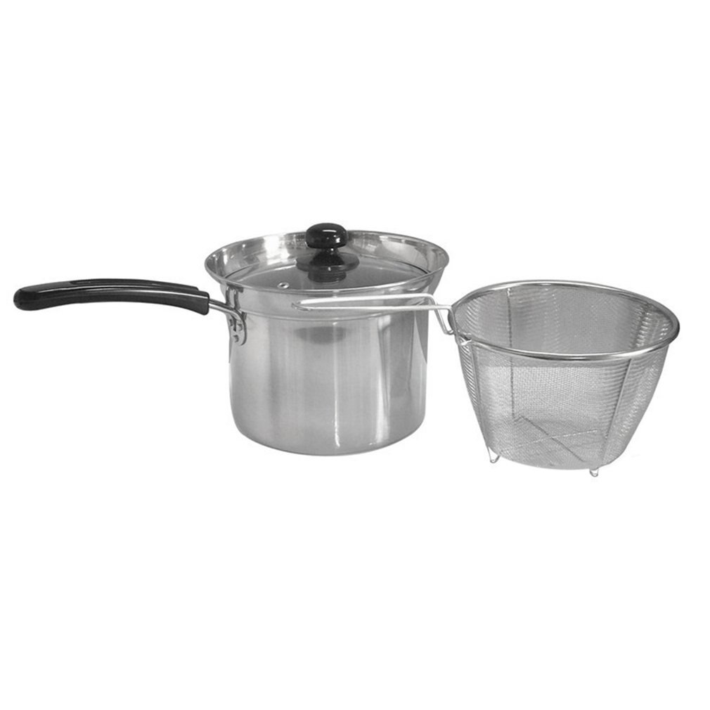 18cm Rvs Melk Pan Koken Pot Noedels Pan met Deksel Steelpan met Filter Huis Keuken Accessoires