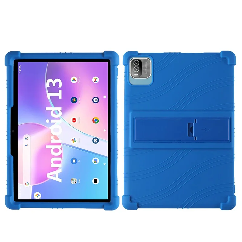 For PRITOM TAB11 Android 14 Tablet, 10 Inch Shockproof Cover Android 13 Tablet Kids Soft Silicon Stand Protective Shell: Blue