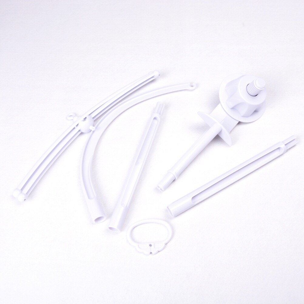 TOYZHIJIA 1 Set White Rattles Bracket Set Infant Crib Mobile Bed Bell Holder Arm Bracket For Hanging Music Box & Toy