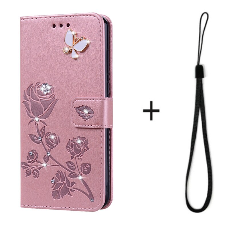 kippen PU Ledertasche für Huawei Honor 50 Lite Brieftasche Abdeckung für Huawei Honor50 Lite Karte Tasche Schutzhülle Capa Coque: 3Rosa Schmetterling-