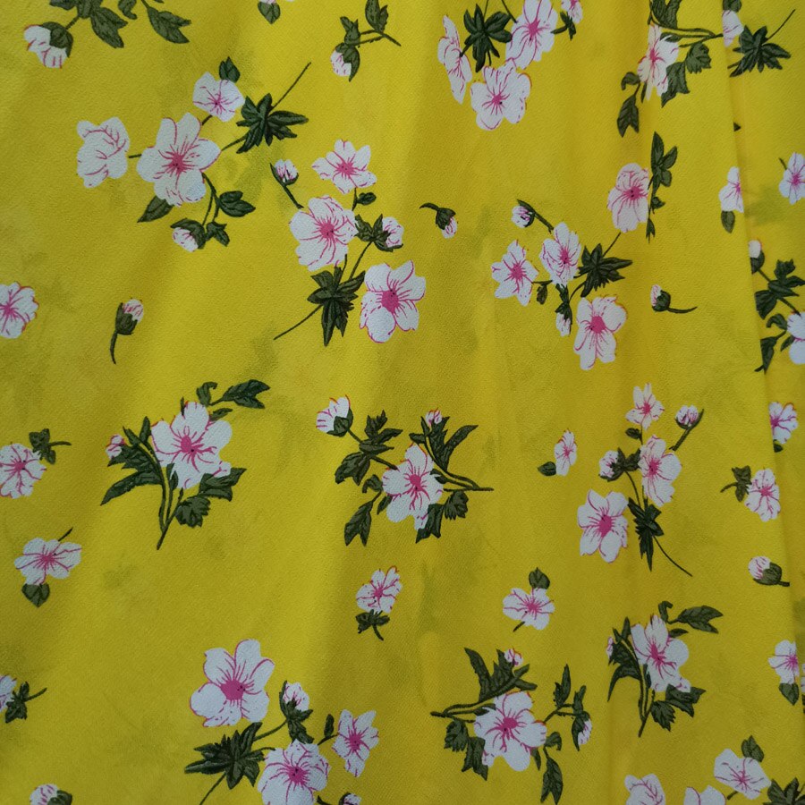 Chiffon Fabric for Dress ON Floral Sewing Craft Material: D