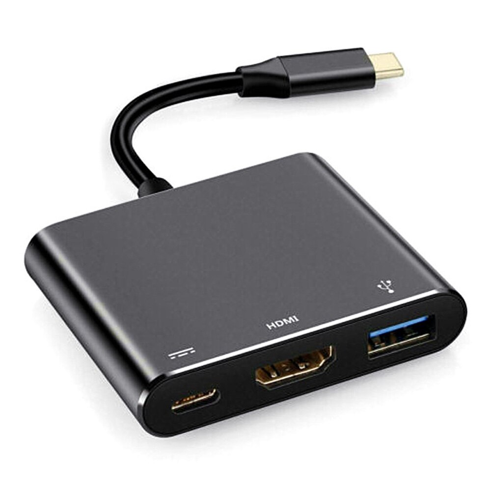 Muti- USB 3,1 Typ C Zu USB 3,0 USB-C multi-Hafen Dongle Dock Kabel für Macbook Profi Laptop: Schwarz