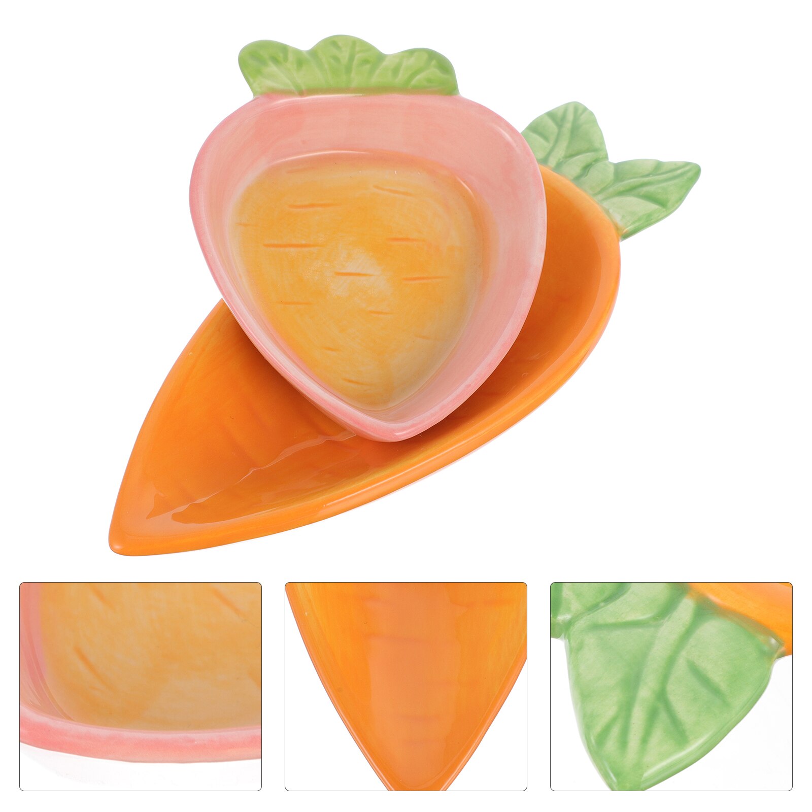 2Pcs Plates Portable Appetizer Plates Snack Plates Ceramic Tableware for Home: Default Title